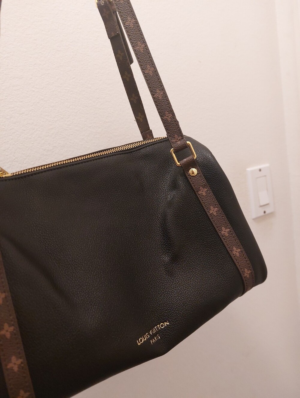 Black Faux Leather Bag